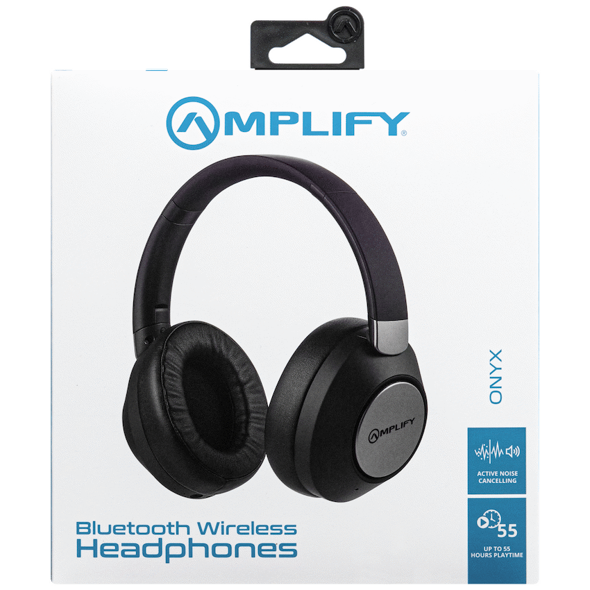 Amplify Onyx Bluetooth Wireless Headphones with ANC - Black