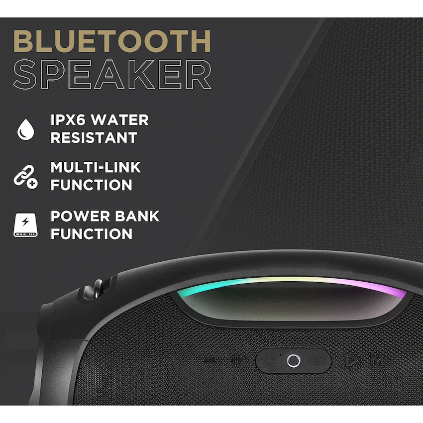 VolkanoX VXS400 Portable Bluetooth Speaker - Black