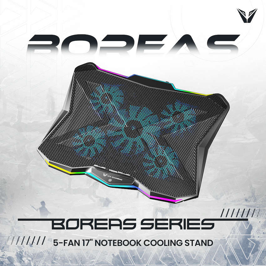 VX Gaming Boreas Series 5-Fan 17" Notebook Cooling Stand
