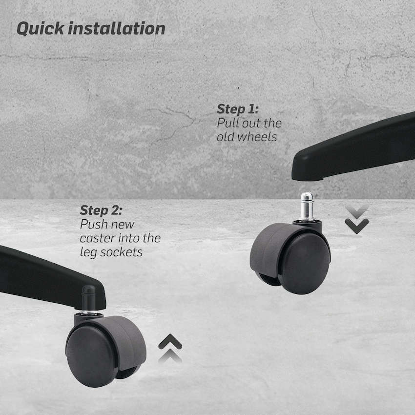Everfurn Stealth Caster Wheel - 5 Pack