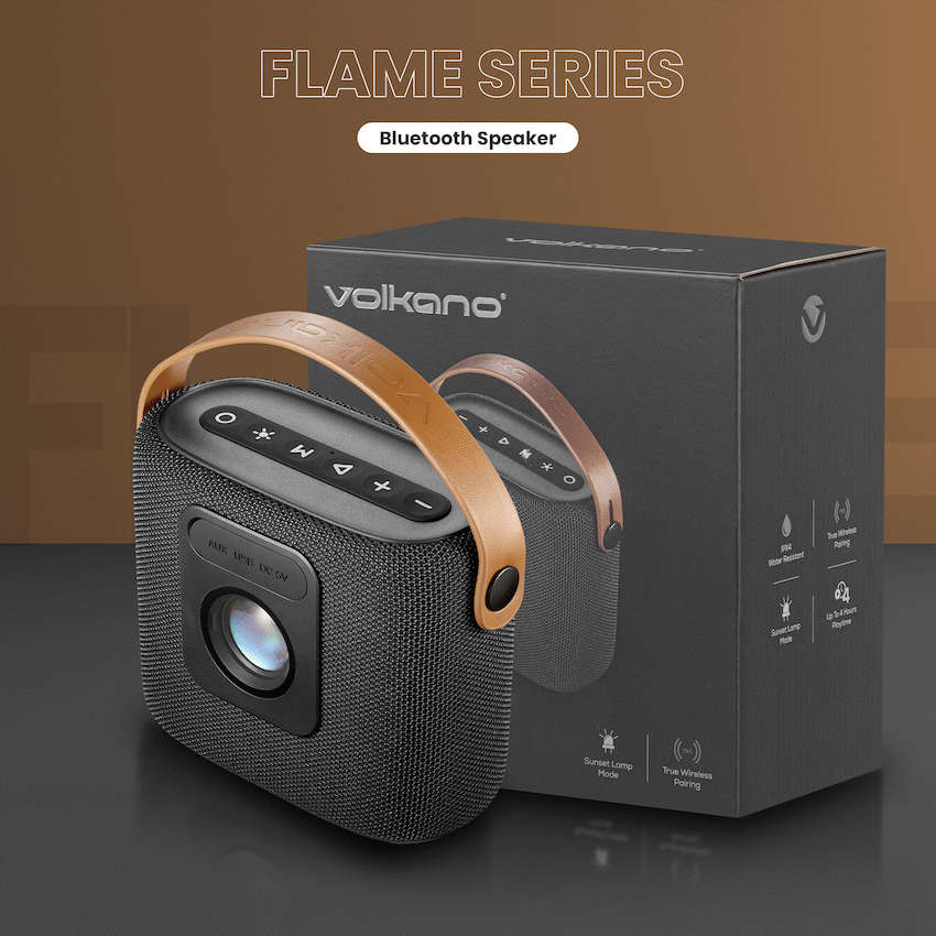 Volkano Flame Series Bluetooth Speaker - Black