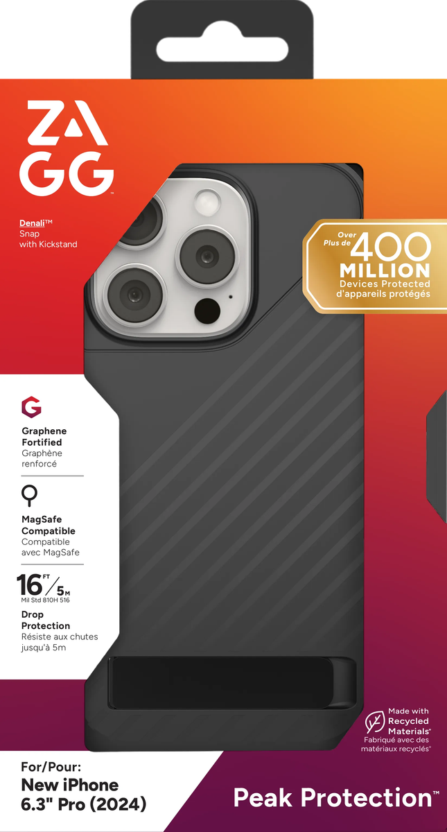 ZAGG Cases Denali Snap KS Apple iP16 Pro  Black