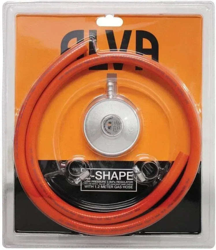 Alva L-Shape Gas Regulator & 1.2m Hose Kit