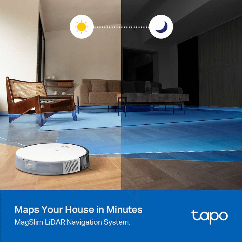 TP-Link Tapo RV20 Robot LIDAR Vacuum, 2600 mAh