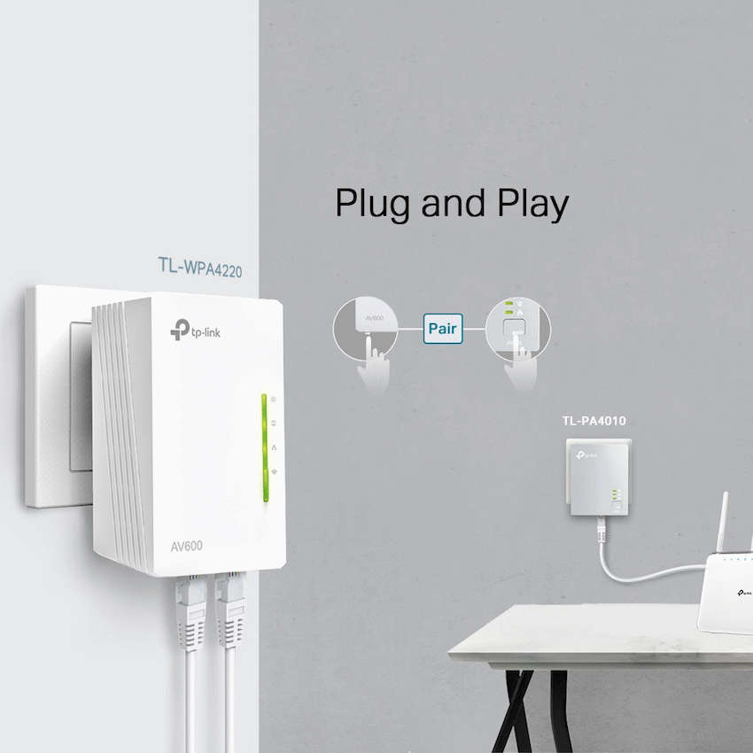 TP-Link TL-WPA4220 TKIT Twin AV600 Powerline Wi-Fi Kit