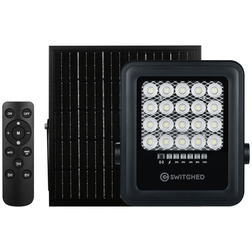 Switched Urban Pro Series - 50w Solar Floodlight with Remote