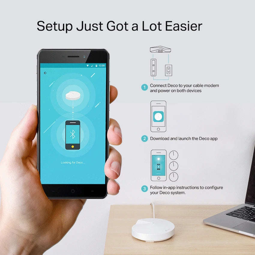 TP-Link Deco M5 (3-Pack) AC1300 Whole-Home Mesh Wi-Fi System