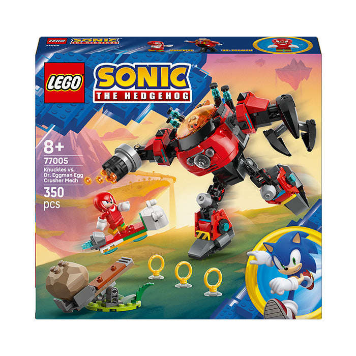 LEGO® Sonic the Hedgehog Knuckles vs. Dr. Eggman Egg Crusher Mech Toy Set 77005