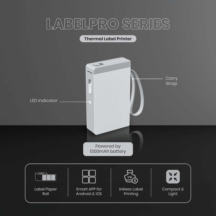 Volkano LabelPro Series Thermal Label Printer - White