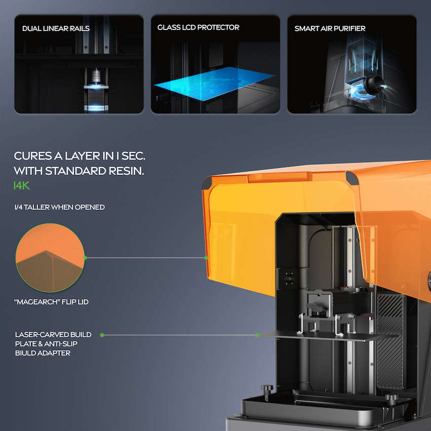 Creality Halot Mage S Resin 3D Printer 223x126x230