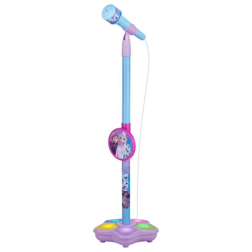 Disney Frozen Auxiliary Star Karaoke Microphone Stand with Colourful Lights