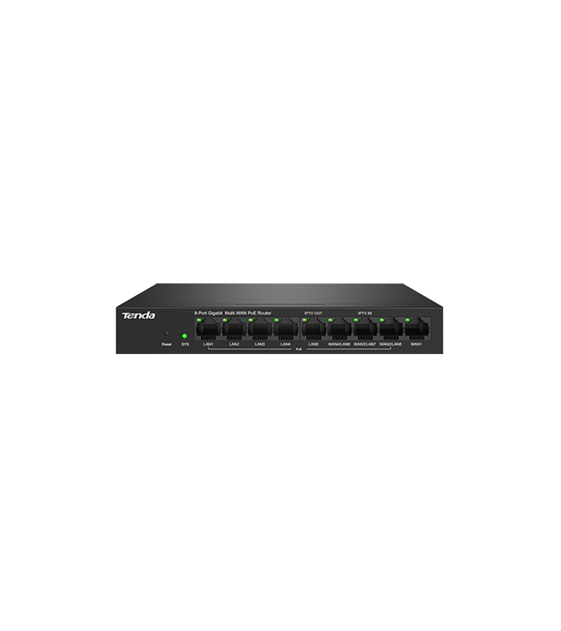 TENDA 9-Port Gigabit Ethernet PoE Router