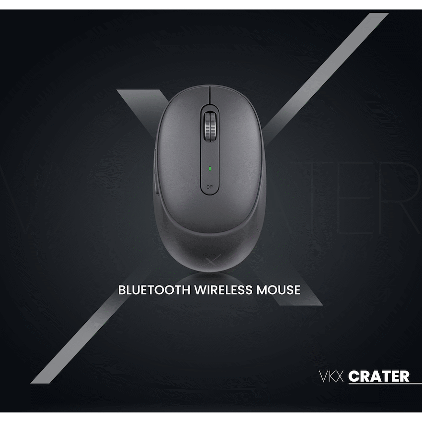 VolkanoX Crater Bluetooth Wireless Mouse - Graphite