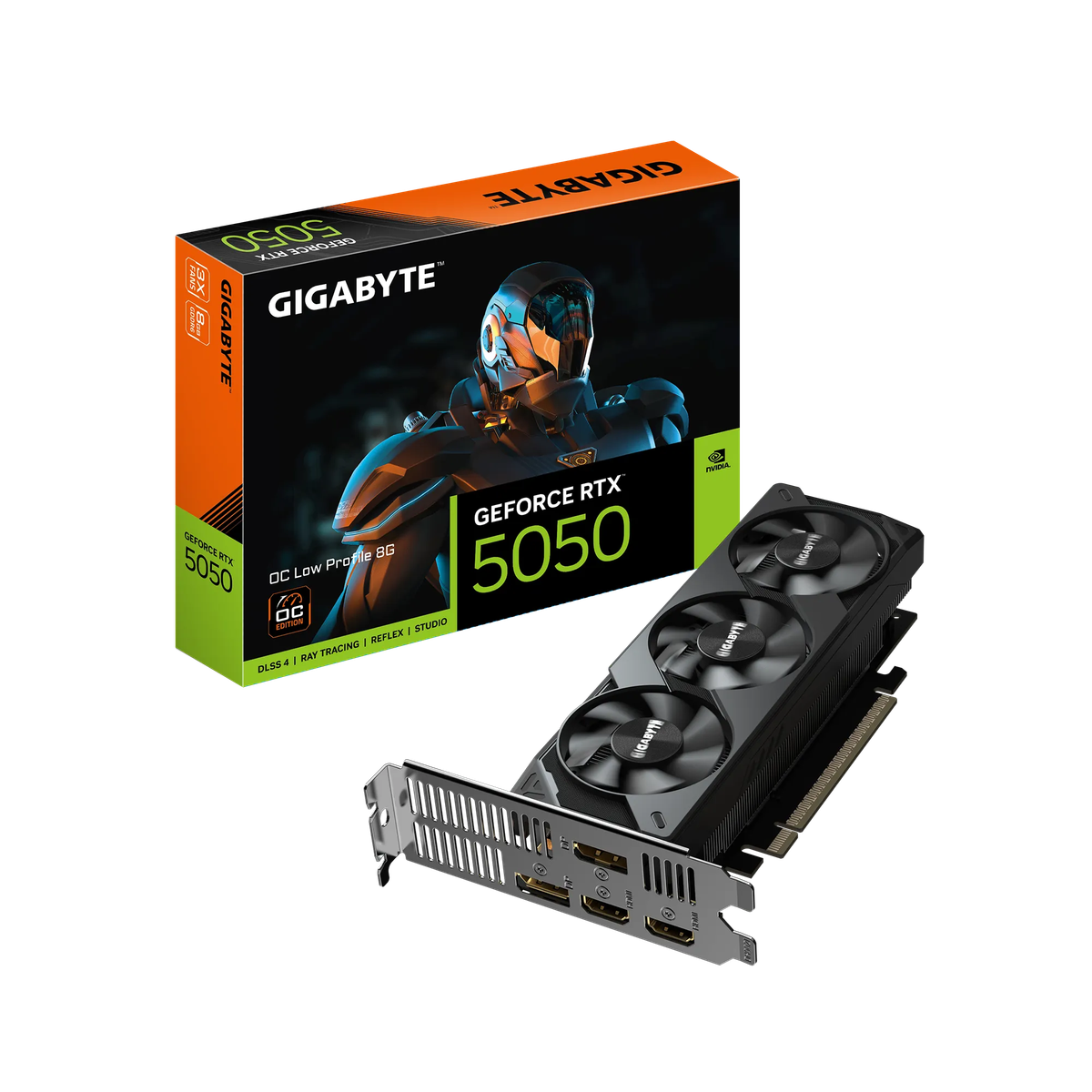 GIGABYTE nVidia GeForce RTX 5050 OC - 8GB GDDR6; 128-Bit Memory Bus; 2x HDMI; 2x DisplayPort. Low...