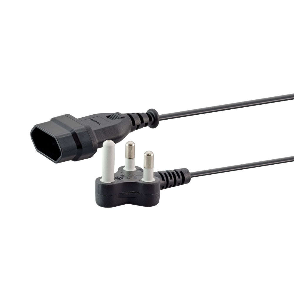 1M NORMAL PLUG TO 2-PIN EURO SOCKET