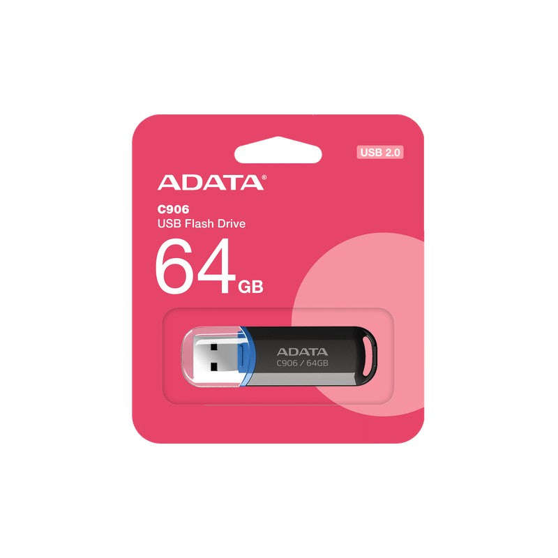 ADATA USB 2.0 RETRACTABLE 64GB BLK/RED