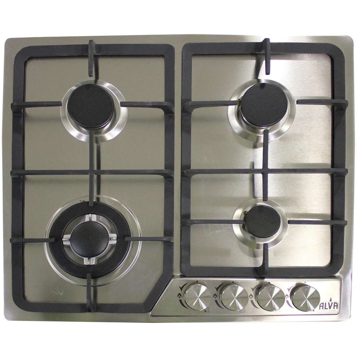 Alva 60cm 4-Burner Gas Hob - Stainless Steel