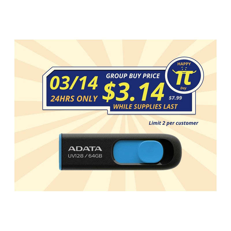 ADATA USB 3.2 RETRACTABLE  64GB BLK/BLU