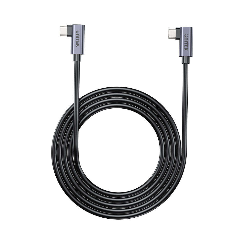 UNITEK C14147A 1M PD 100W USB TYPE-C DUAL 90-DEGREE CABLE