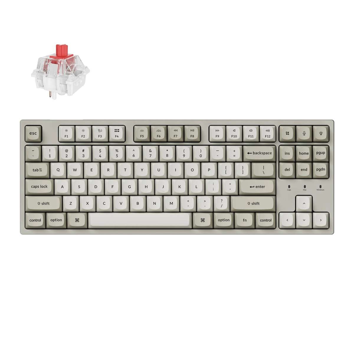 Keychron C1 Pro 8K 80% Super Red Hot-swappable RGB Wired Mechanical Keyboard