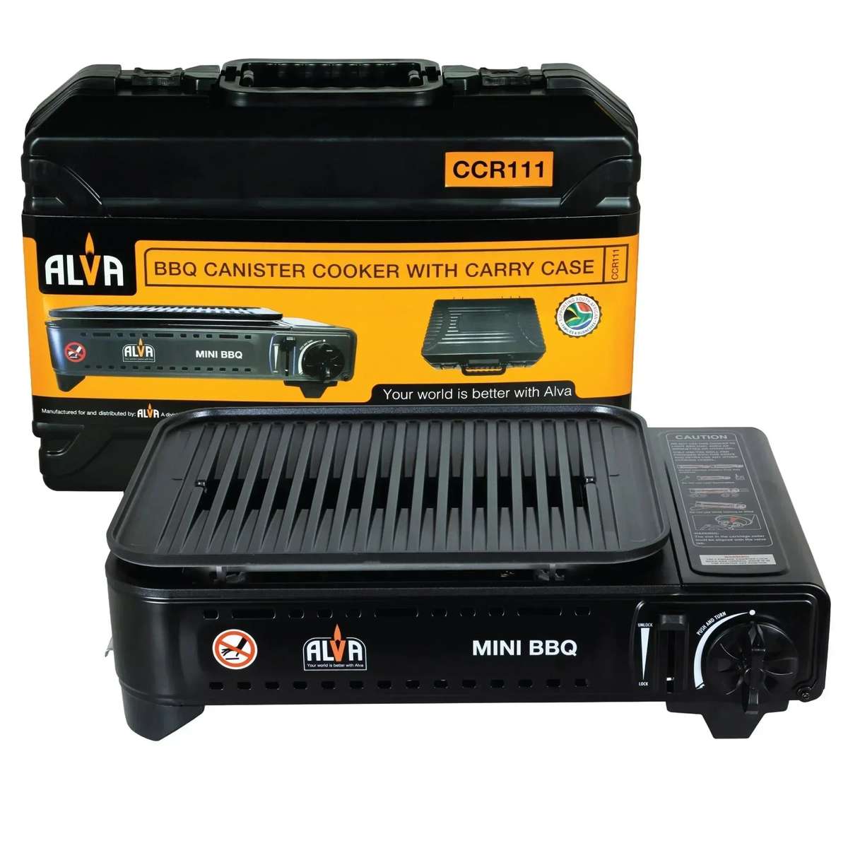 Alva Butane Canister Mini BBQ Cooker + Carry Case