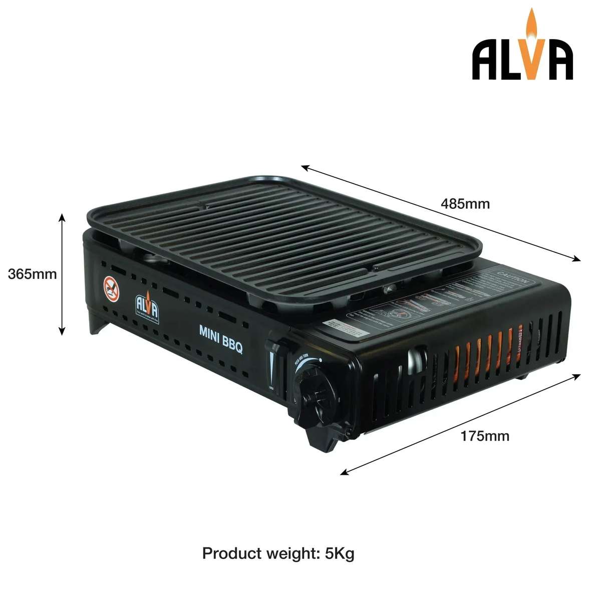 Alva Butane Canister Mini BBQ Cooker + Carry Case