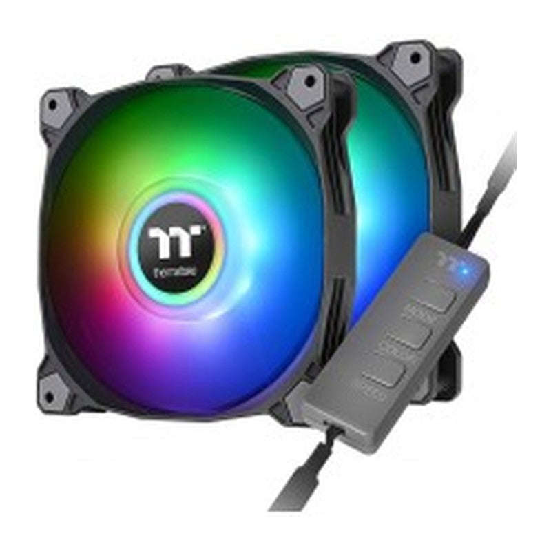 TT FAN, PURE DUO 14 ARGB 2PK BLACK