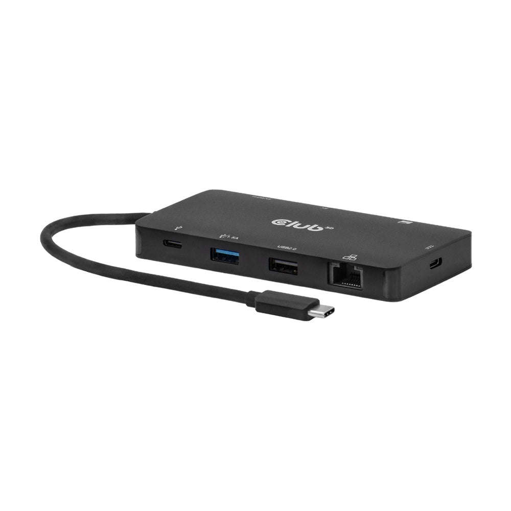 CLUB3D CSV-2552 USB TYPE-C 9-IN-1 DUAL DISPLAY PORT REPLICATOR WITH 8K @30HZ HDMI AND PD3.0 MAX. ...