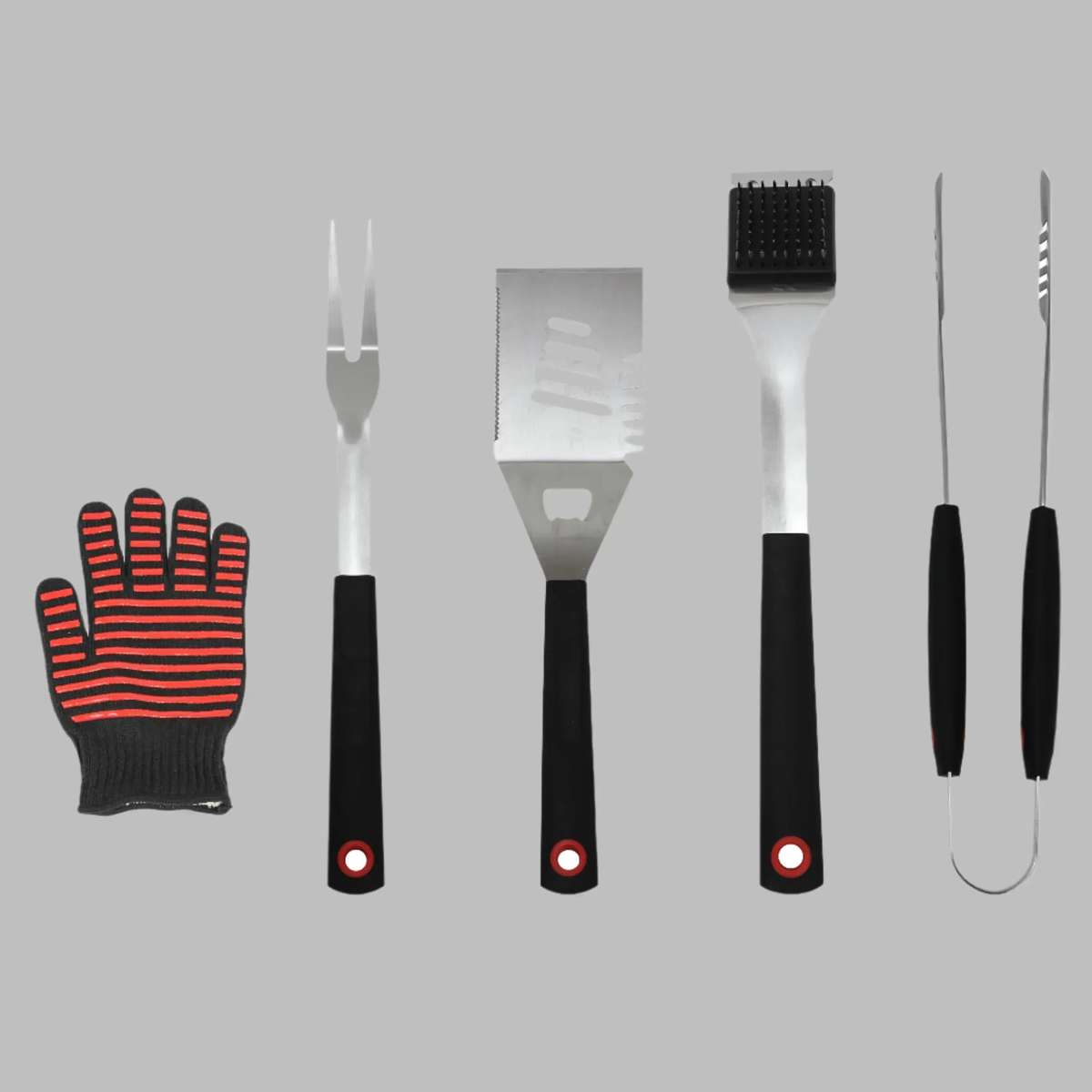 Alva 5Pc BBQ / Braai Tool Set With Case