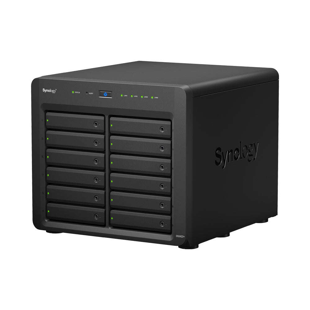 SYNOLOGY DISKSTATION DS2422+ 12-BAY NAS - AMD RYZEN V1500B 2.2GHZ QUAD-CORE CPU, 4GB RAM, DISKLESS