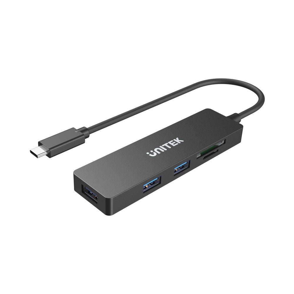 UNITEK USB2.0 3-PORT USB HUB WITH CARD RD (H1108B)