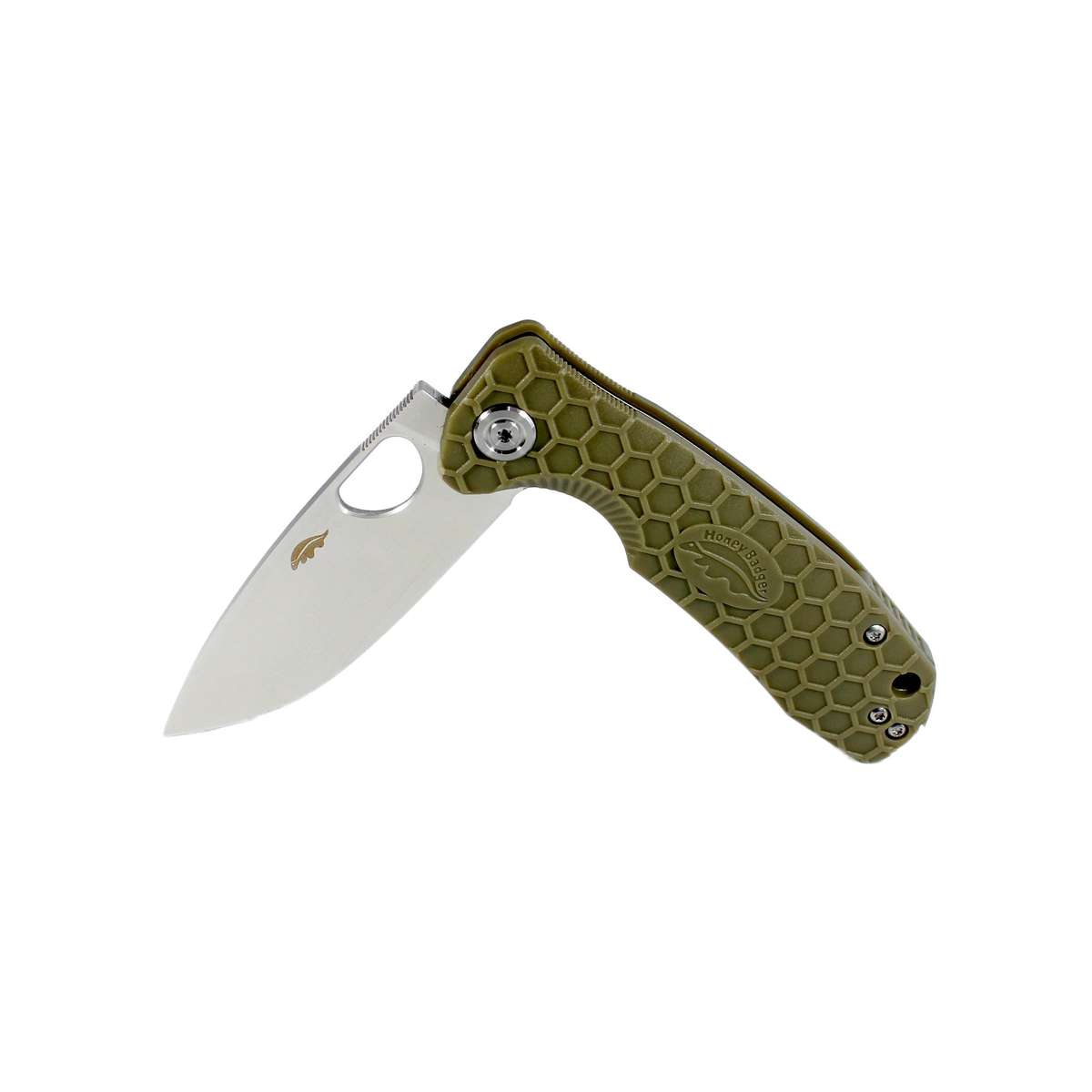 Honey Badger Flipper D2 - Large (No Choil) - Green