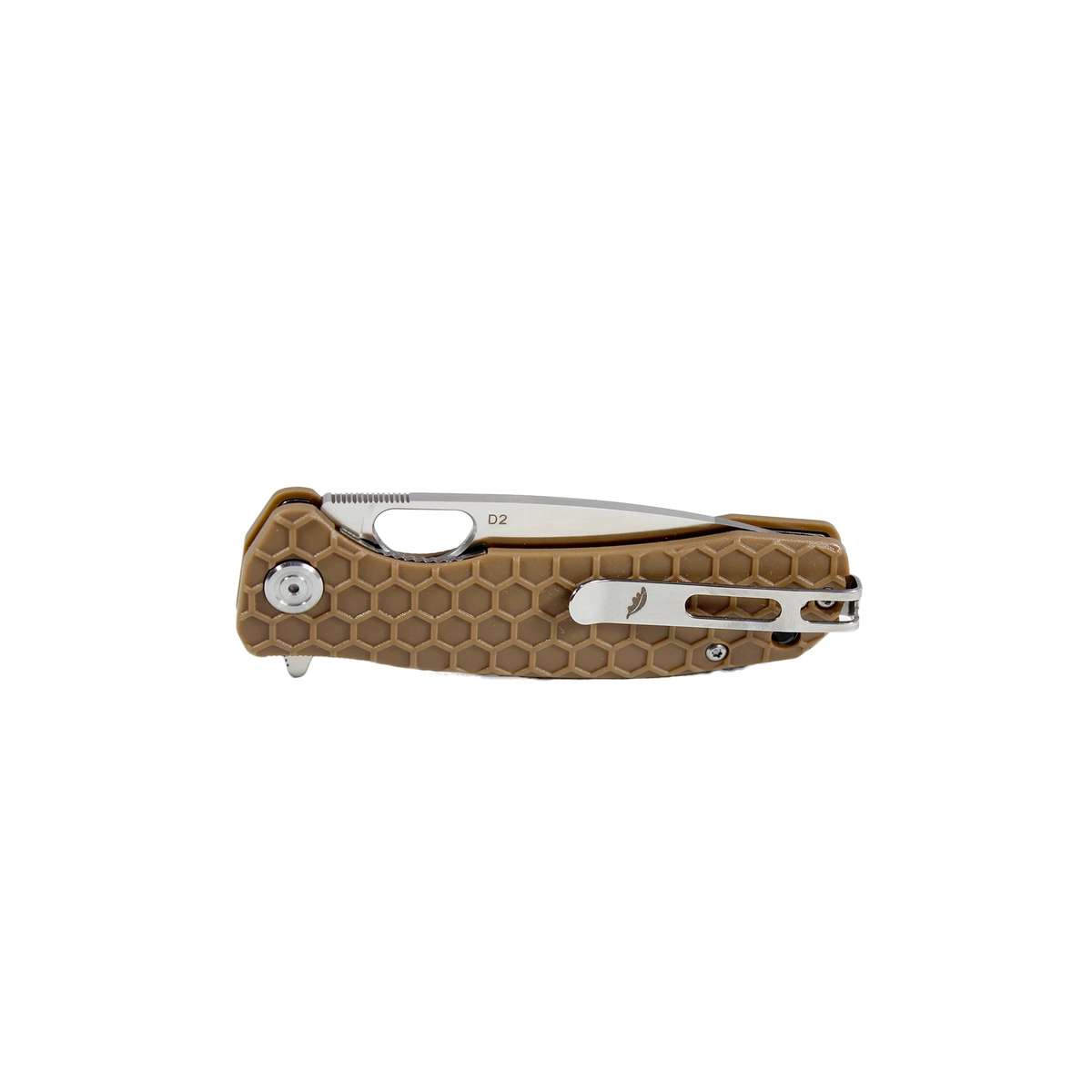 Honey Badger Flipper D2 - Large (No Choil) - Tan