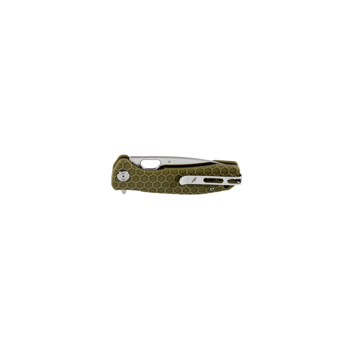 Honey Badger Flipper D2 - Small (No Choil) - Green