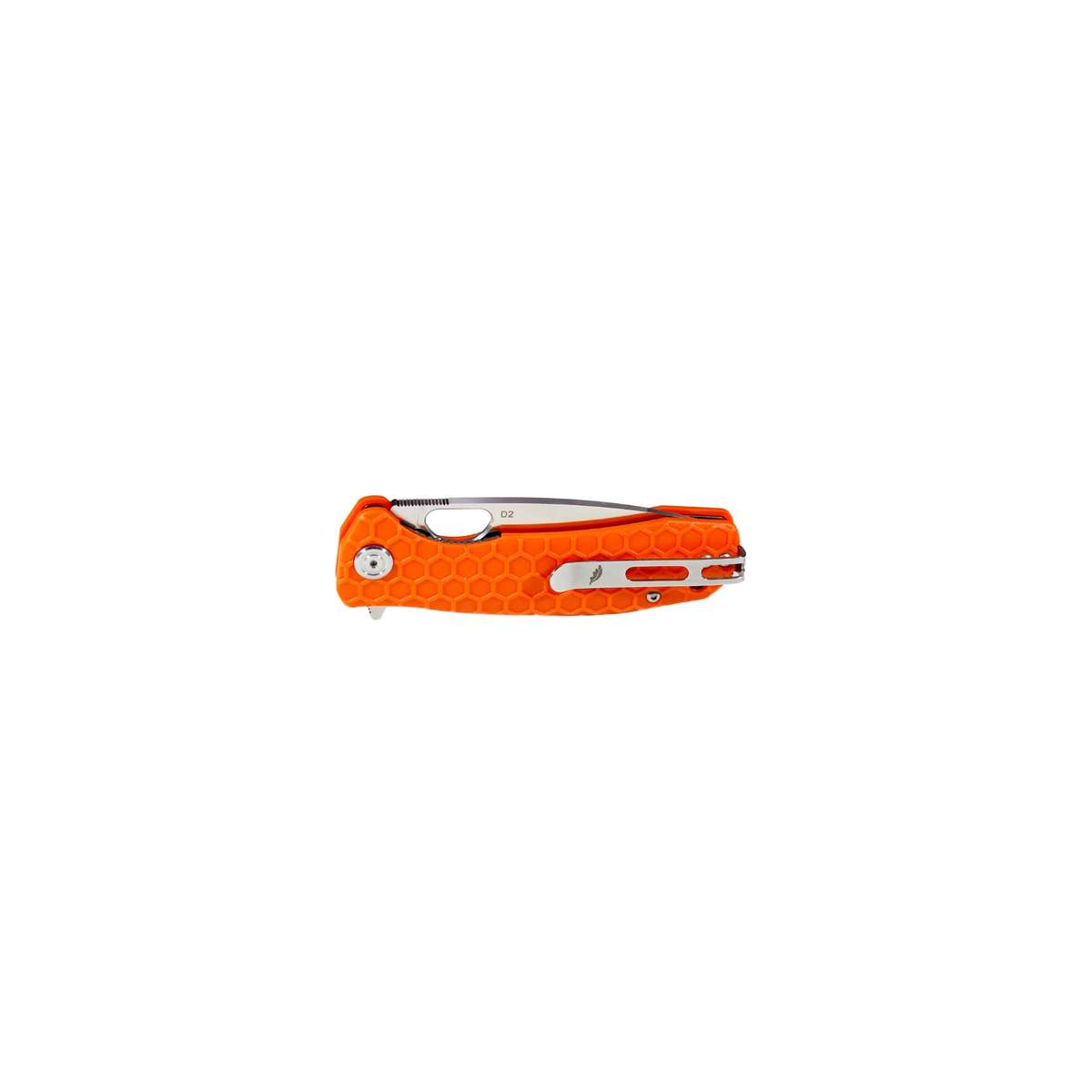 Honey Badger Flipper D2 - Small (No Choil) - Orange