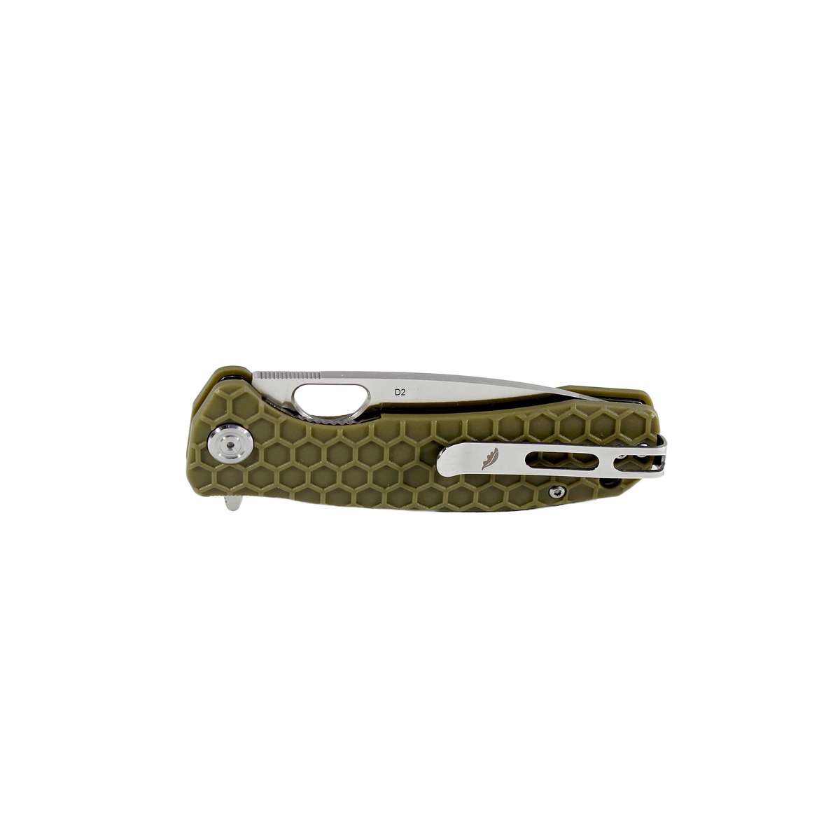 Honey Badger Flipper D2 - Medium (No Choil) - Green