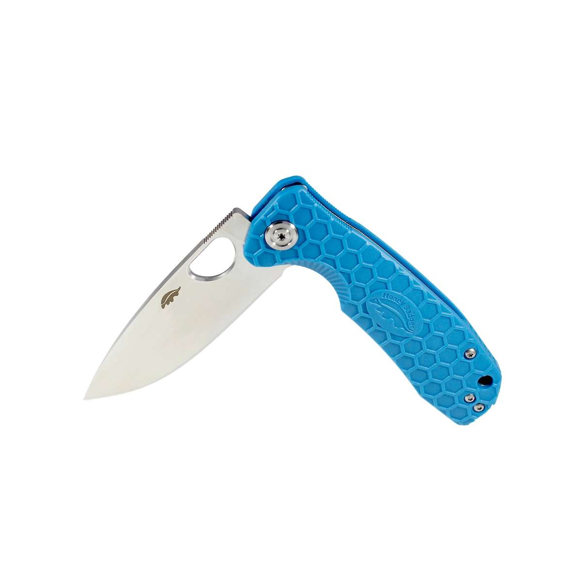 Honey Badger Flipper D2 - Medium (No Choil) - Blue