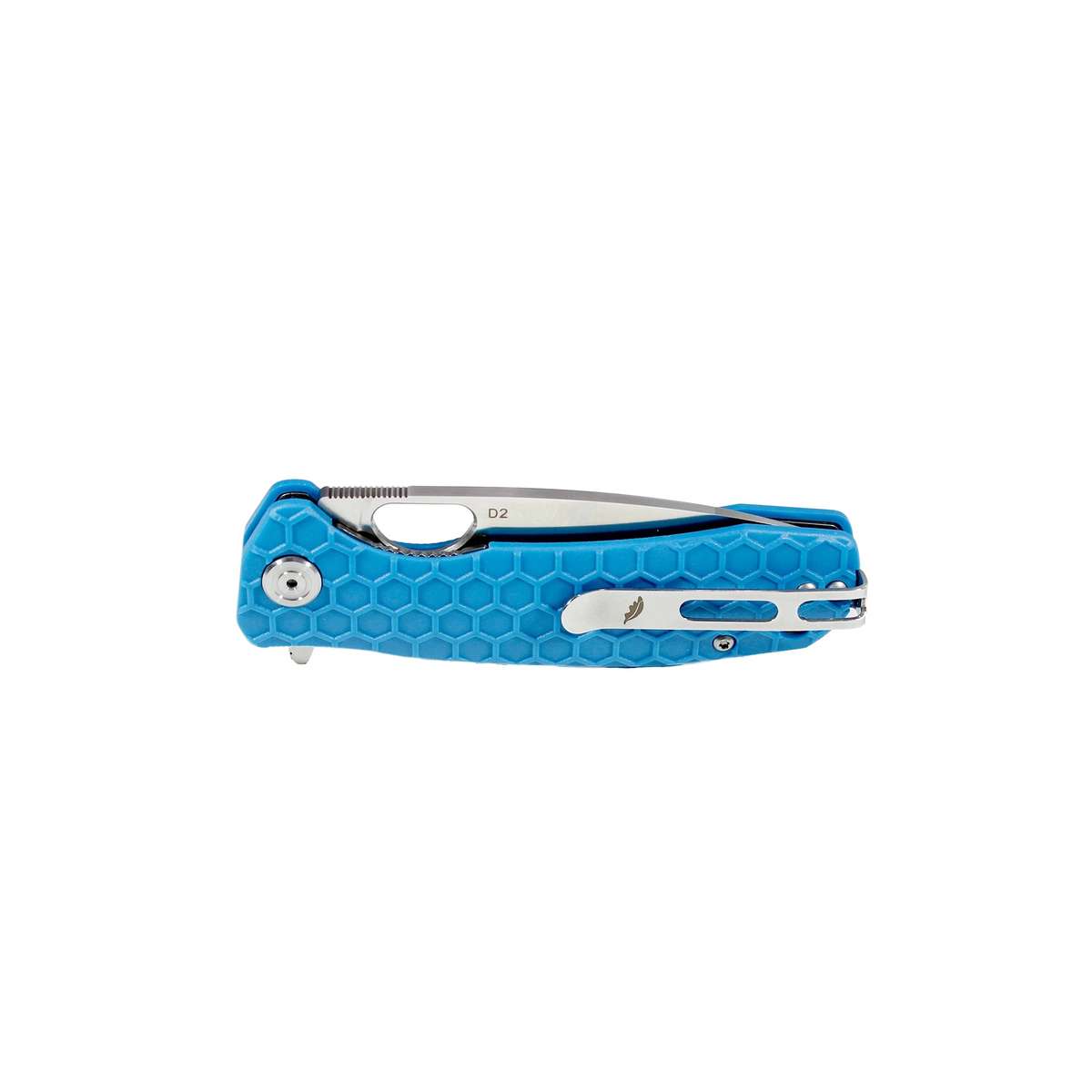 Honey Badger Flipper D2 - Medium (No Choil) - Blue