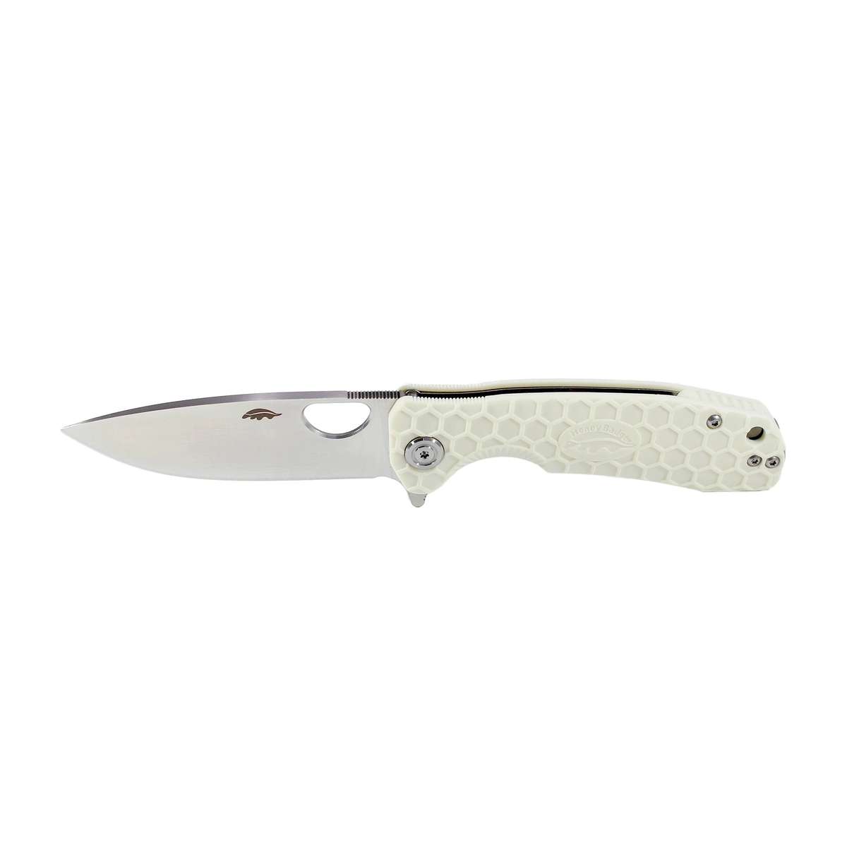 Honey Badger Flipper D2 - Medium (No Choil) - White
