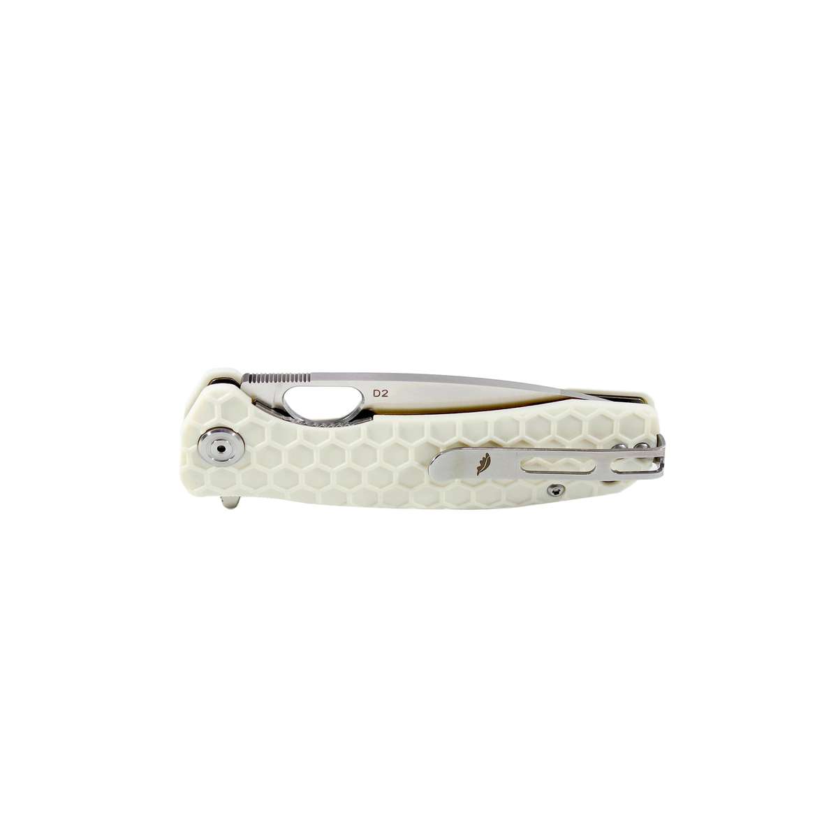 Honey Badger Flipper D2 - Medium (No Choil) - White