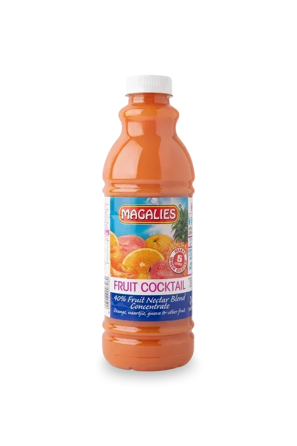 6 x MAGALIES 1 liter Fruit Cocktail 40% Concentrate (Sold 6x 1L Per Case)