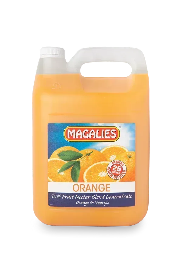 2 x MAGALIES 5 liter Orange 50% (Sold 2x 5L Per Case)