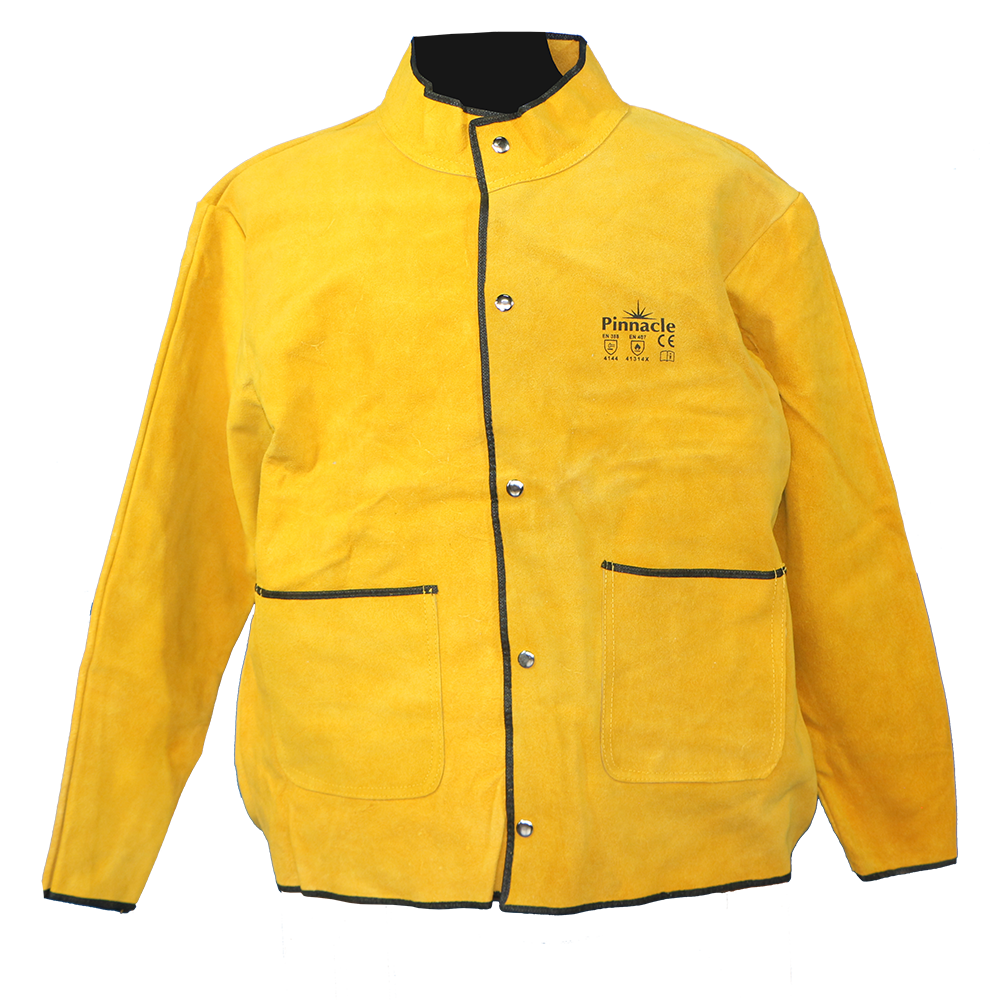 Pinnacle Yellow Suede Leather Welding Jacket (M  2XL)