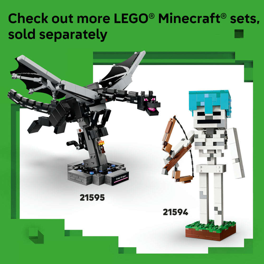 LEGO® Minecraft® Chicken Jockey Building Toy Decor 21582