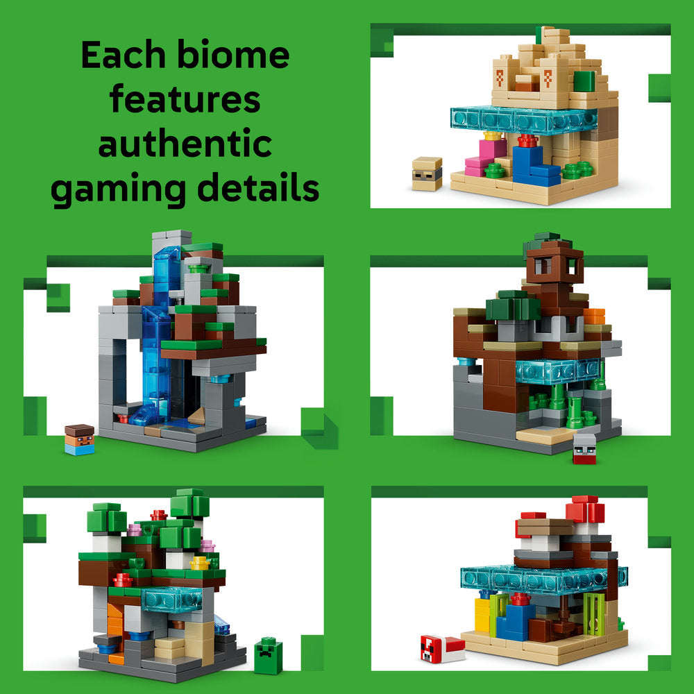LEGO® Minecraft® Mini Biomes Gaming Art Building Set 21589