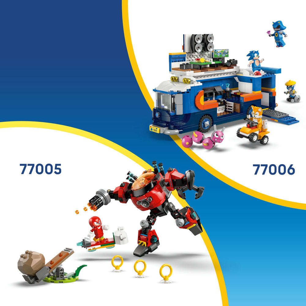 LEGO® Sonic the Hedgehog Knuckles vs. Dr. Eggman Egg Crusher Mech Toy Set 77005