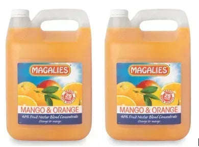 2 x MAGALIES 5 liter Mango/Orange 40% (Sold 2x 5L Per Case)