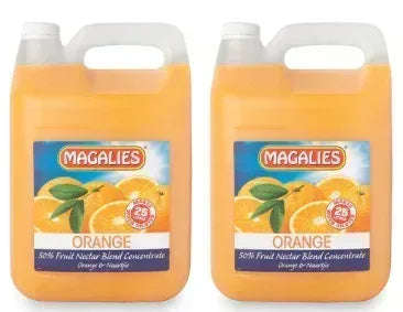 2 x MAGALIES 5 liter Orange 50% (Sold 2x 5L Per Case)