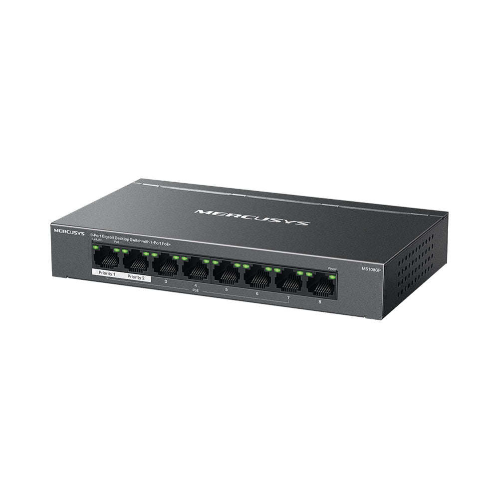 Mercusys 8-port Gb Desktop Switch with 7-port Poe+