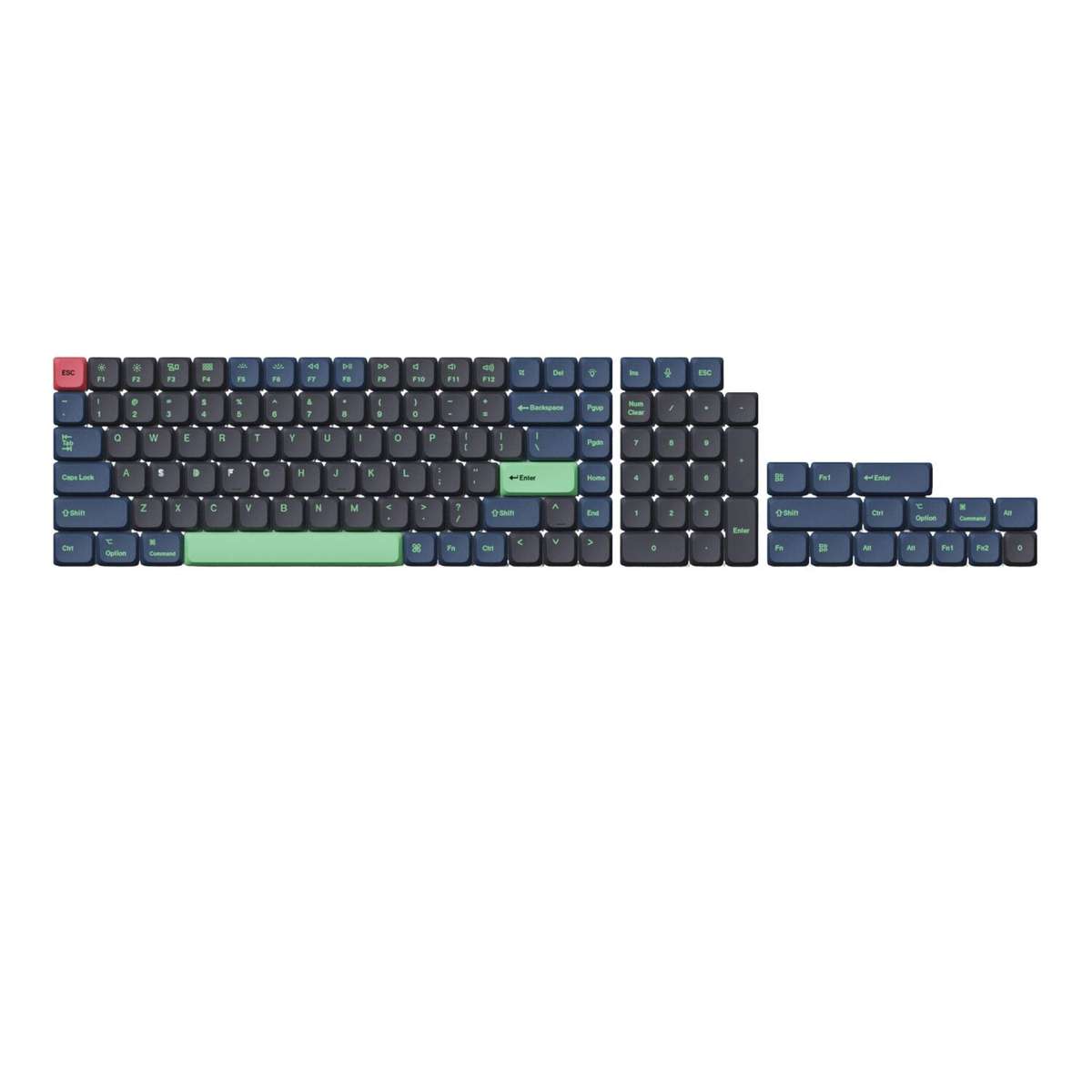 Keychron Low Profile Dye-Sub PBT LSA Full Set Keycap Set  Hacker Edition (133 Keys, PBT, Low P...